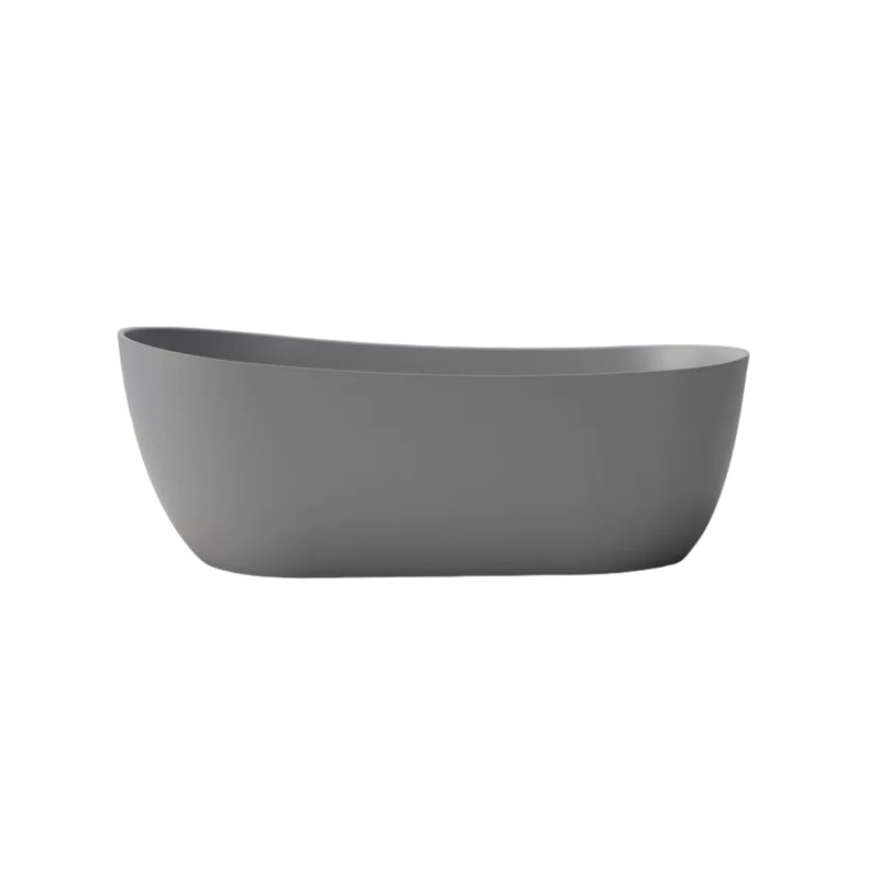 63'' x 31.5'' Stone Bathtub, Light Gray