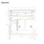 Bathroom Vanity with Ceramic Sink, Modern Storage Cabinet with Soft-Close Doors, Deep Drawer & Standard Drawer, Stylish Bath Vanity for Small Bathrooms-937574173