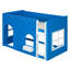 Lit mezzanine simple pour enfants avec guirlande lumineuse à DEL, bleu Klein