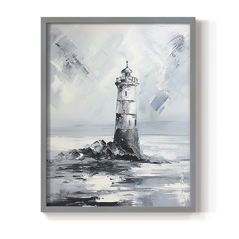 NAUTICAL Series Dxxv, reproduction encadrée - bois massif, H 21 po x l 17 po, Gris