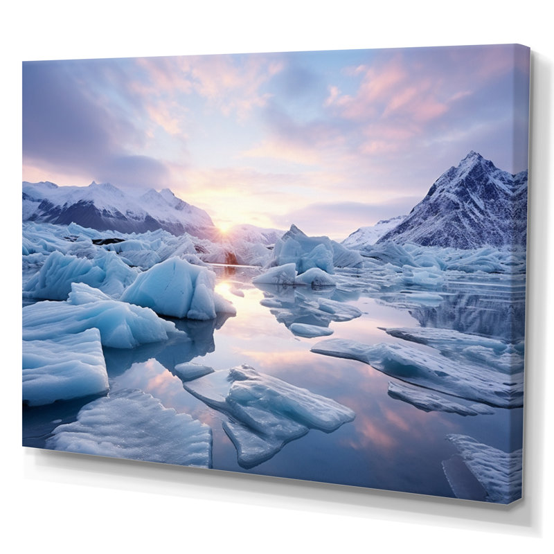 Blaiklee - Glacier Frozen Bliss - impression, H 12 po x l 20 po x P 1 po, Toile tendue