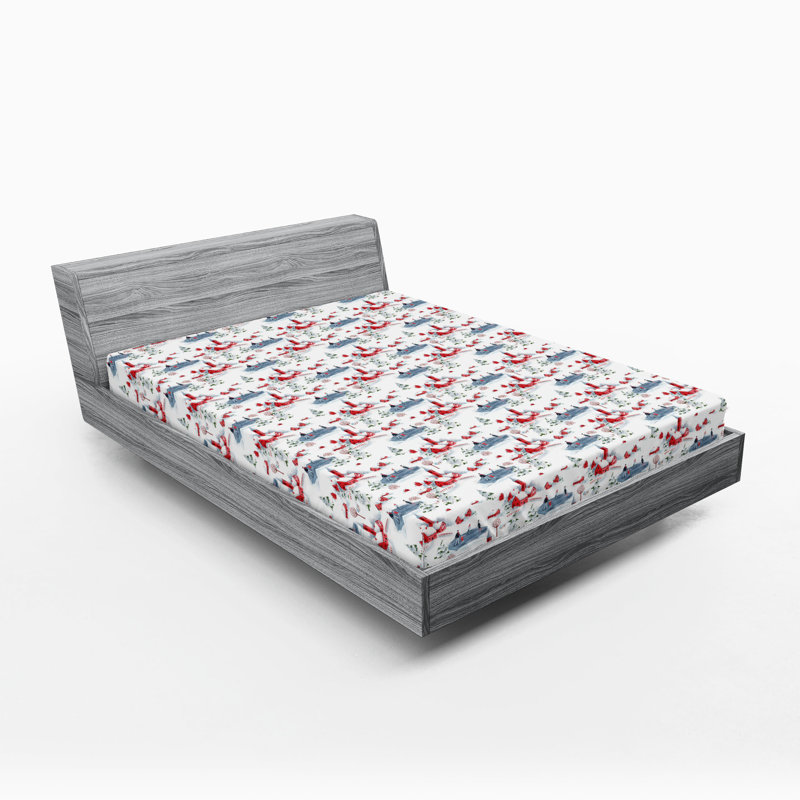 Drap-housse Ambesonne Winter Happy Family, Drap-housse grand