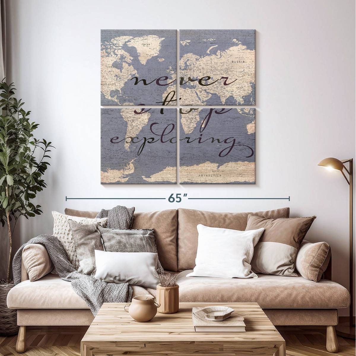 Ebern Designs Tergel Never Stop Exploring World Map - Wayfair Canada