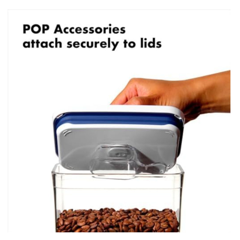 Oxo Good Grips Pop Container - Airtight Food Storage - Big Square Medium 4.4 Qt Ideal For 5lbs Of Flour Or Sugar