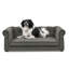 Durable Elevated Rectangle Pet Bed For Small/Medium Dogs - Modern Dark Grey Sofa Couch-519781498