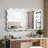 Solid Wood Wavy Rectangle Mirror-875721200-875721103-875721101