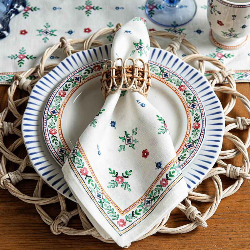 Provence Rattan Napkin Ring, Whitewash