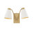 Alyra 2 - Light Dimmable Armed Sconce in White Brass-238908287