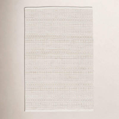 Harmond Ivory Hand-Woven Moroccan Jute Rug