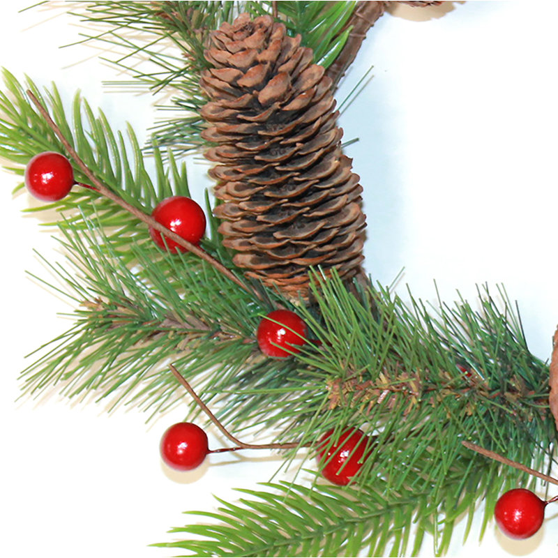 Pine Cones & Berries Candle Ring