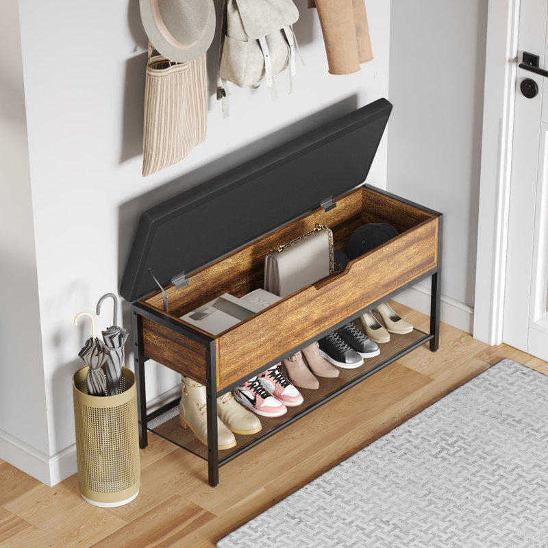 Ahzari Faux Leather Upholstered Storage Bench