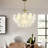 Mickle 8 - Light Dimmable Gold Chandelier with Crystal Feather