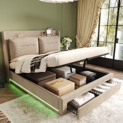 Aldea Upholstered Ottoman Storage Bed