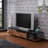 Tv Stand With 2 Drawer And Shelves,  Rectangular Tv Cabinet