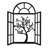 Arched Window Frame Tree Modern Abstract Wall Accent Sculpture Hanging Decoration Metal Wall Decor-124838086-124838084