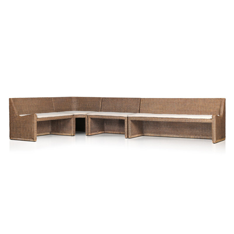 Senna L-Shape Dining Banquette, 32.5" H x 144.75" W x 83.25" D, Left Hand Facing