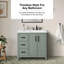 OVE Decors Solas 36 po Meuble-lavabo autoportant simple vert sauge avec plateau en pierre reconstituée blanche-121369879-121369876