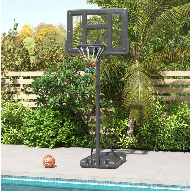 Panier de basketball de piscine réglable de 7,5 à 10 pieds de hauteur, adapté aux adolescents et aux adultes