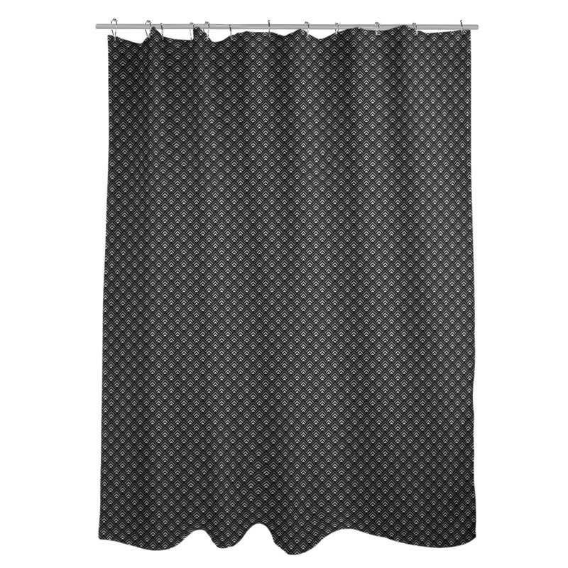 Rideau de douche simple à rayures katelyn elizabeth geometric dégradé, Noir