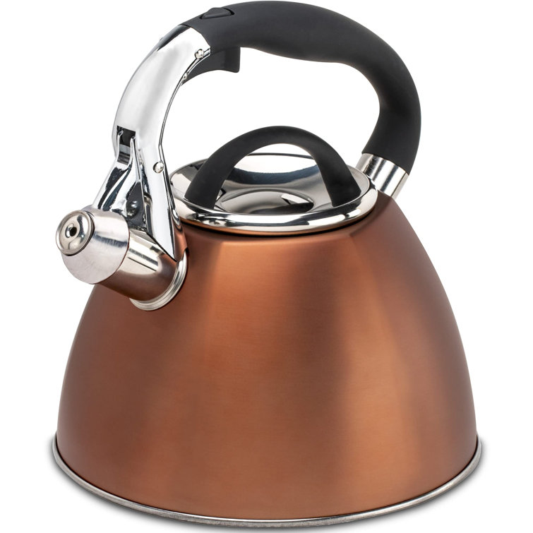 Mr. Coffee 2.5 Quart Stainless Steel Whistling Tea Kettle In Turquoise, Coffee, Tea & Espresso, Furniture & Appliances