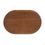 Table basse ovale en bois avec base en forme de X, table basse avec rangement ouvert, table de centre de canapé