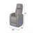 Fortuner Modern Wood Recliner Chair - Upholstered, Massage Function-1469126542