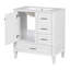 Meuble-lavabo moderne avec lavabo, 1 porte à fermeture douce et 3 tiroirs-1231888530-1231888524