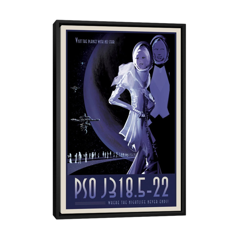 «Visions of the Futur Series: PSO J318.5-22», impression sur toile, H 60 po x l 40po x P 1,5 po, Toile avec cadre noir