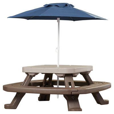 Fold 'n Store Picnic Table with Market Umbrella
