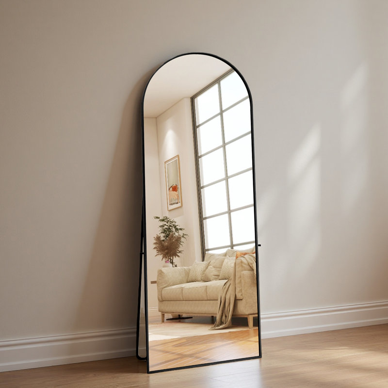 Metal Arch Mirror, Black, 165