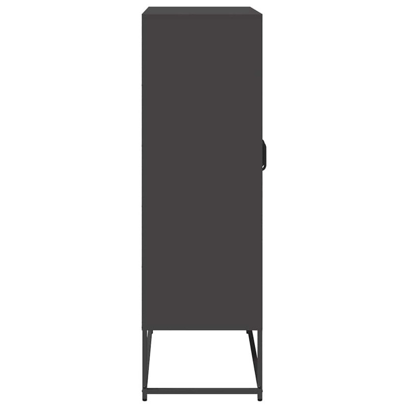 Highboard 68X39x123 Cm Steel, Black