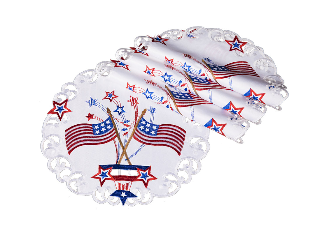 Polyester Embroidered Round Placemat (Set of 4) The Holiday Aisle®