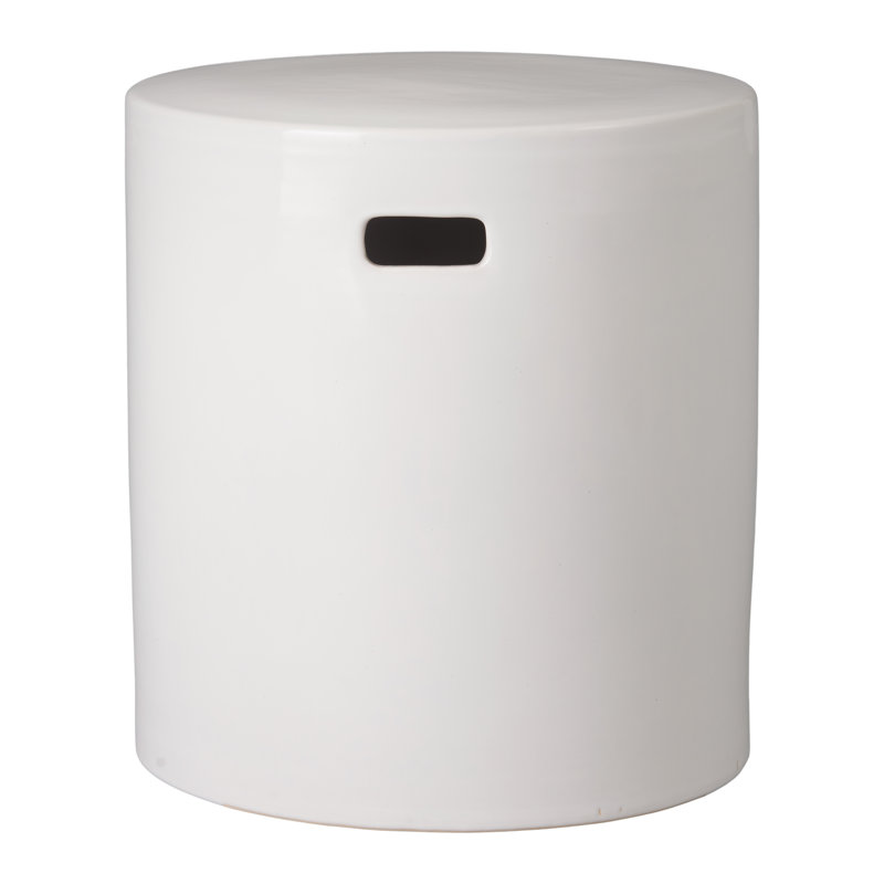 Tabouret de jardin 16,5 po H, Blanc