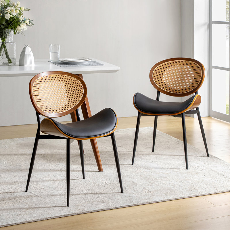 Pateley 20.75" Upholstered Dining Chairs, Black