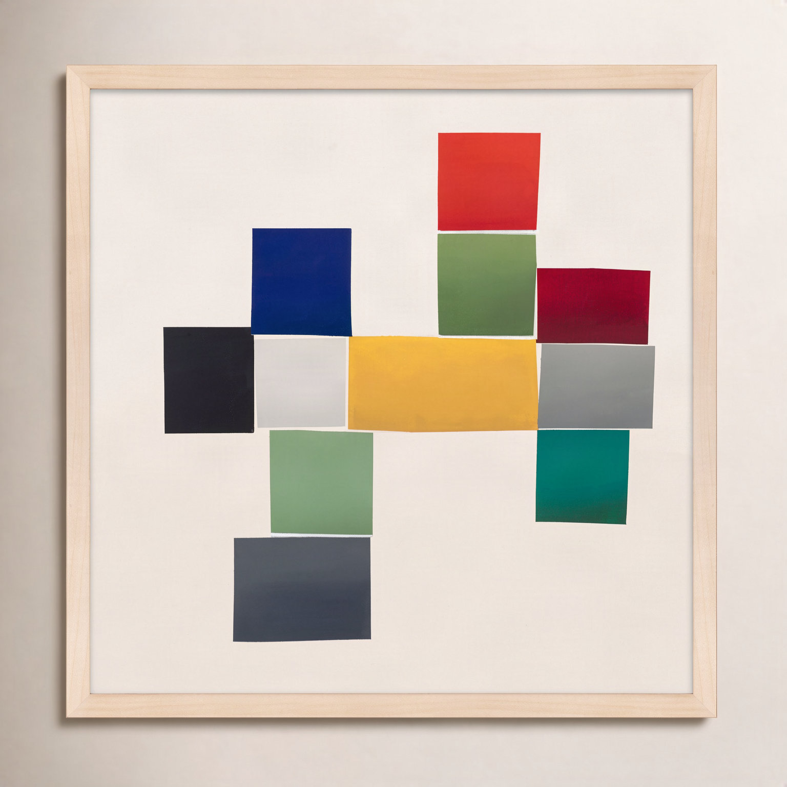 Jewels 1 by Lee Lessem, 36" W x 36" H, Maple Framed