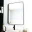 Miroir de salle de bain à cadre noir 24 po x 32 po - verre fin de 4 mm et panneau pour différents espaces en aluminium de qualité supérieure