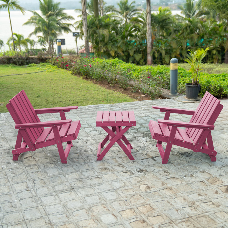 Ensemble de chaise et de table Adirondack Shoreline, Bourgogne