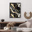 Abstrait noir et doré, reproduction d'art moderne sans cadre Geode-2108276680