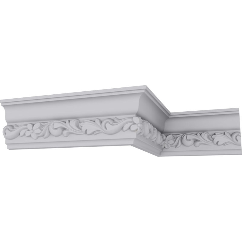 Sussex 94.5" White Urethane Decorative Crown Moulding