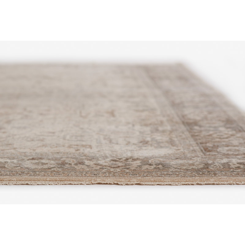 Gray Wool and Synthetic Rectangular 5' x 7' Area Rug