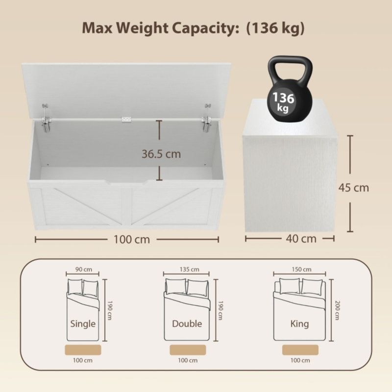 Blanket Chest, White
