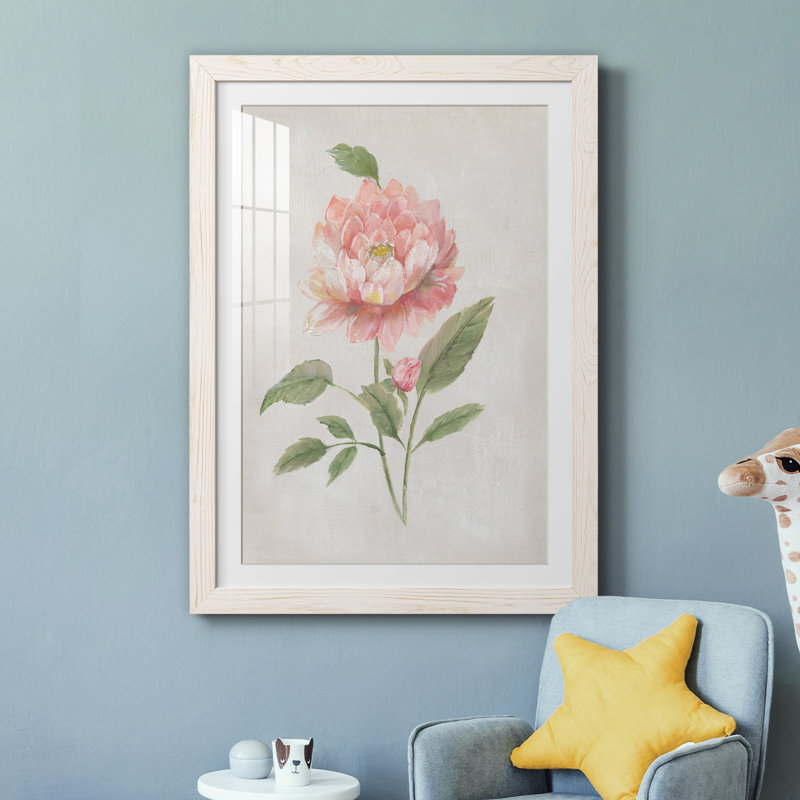 Grandiflora III - Peinture encadrée, H 31,5 po x l 23,5 po x P 1,5 po, Cadre blanc