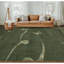 Tapis vert / gris en soie / laine noué à la main-88508112