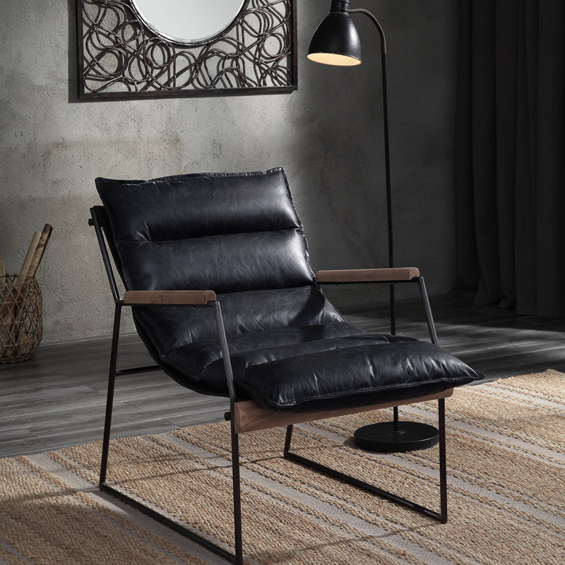 Chaise d'appoint, fauteuil avec structure en métal