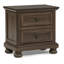 Mobilier de chambre à coucher contemporain à 2 tiroirs avec finition noyer riche et brun