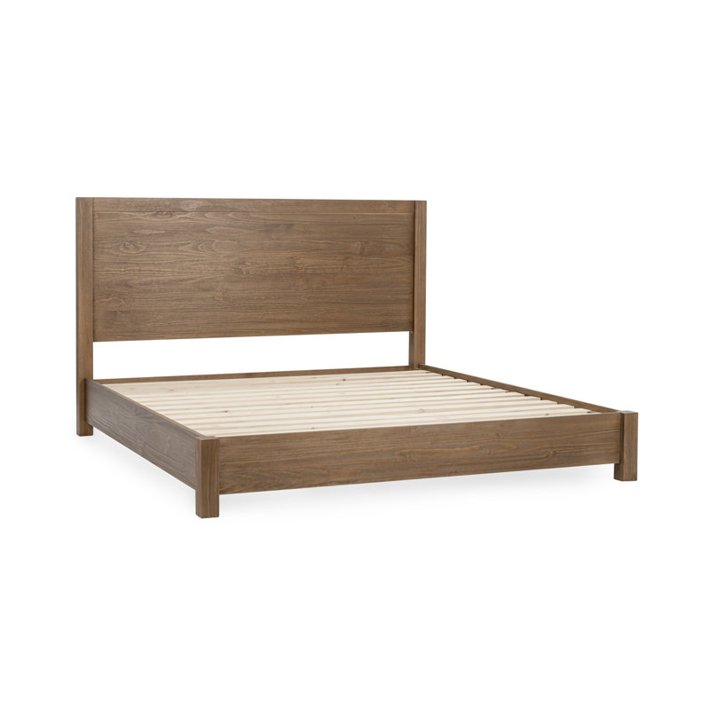 Modica Pine Wood Bed, King, Honey Brown