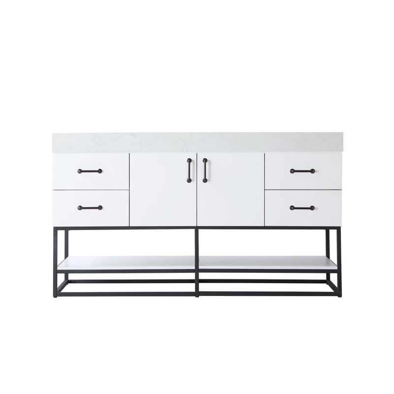Meuble-lavabo simple 60 po, Blanc