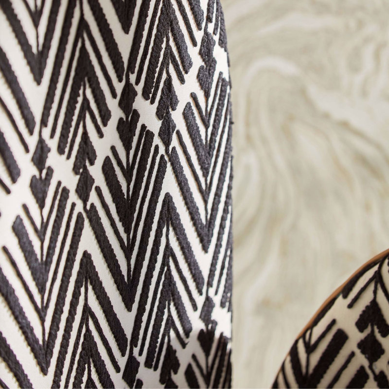 Reflect Thalia Fabric, Black Earth