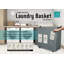 Fabric Rolling Laundry Basket with Handles-71296755
