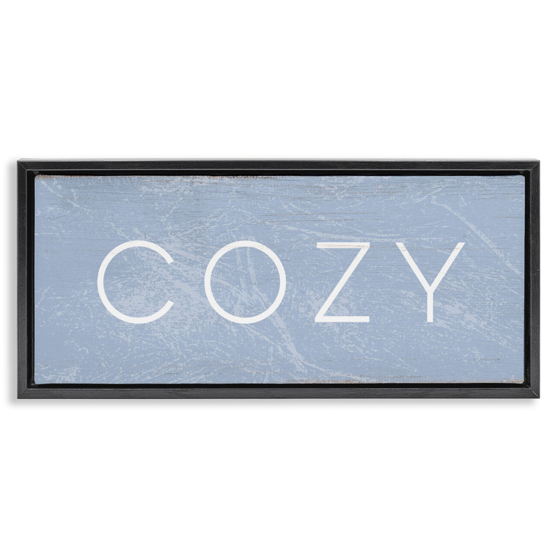 Art mural sur toile "Cozy Charmant", Daphne Polselli, Cadre flottant noir de jais, H 14 po x l 31 po